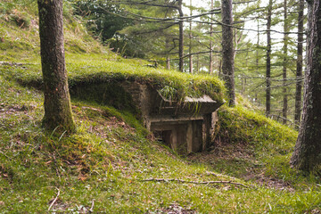 old bunker in the basque country from the time of the spanish civil war