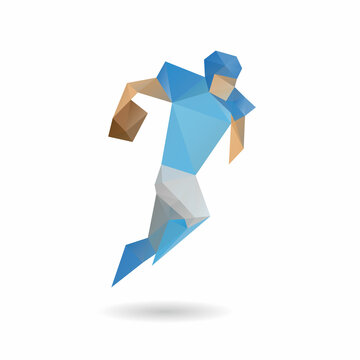 recommend clip art: Rugby football sportsman abstract isolated on a white background, vector illustration