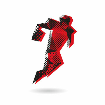 recommend clip art: Rugby football sportsman abstract isolated on a white background, vector illustration