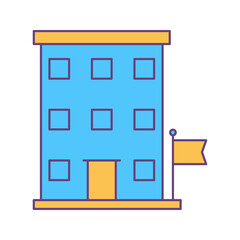 government building icon vector