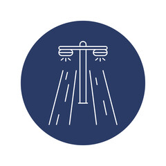 Creative lamp post icon