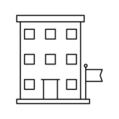 government building icon vector
