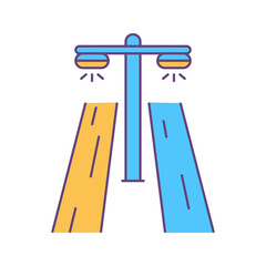 Creative lamp post icon