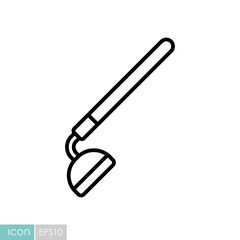 Garden hoe vector isolated icon