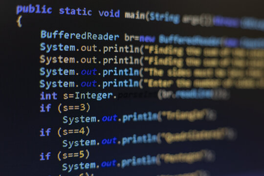 Programming code on a screen.