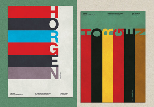 Mid Century Modern Graphic Design Typography Poster Layout