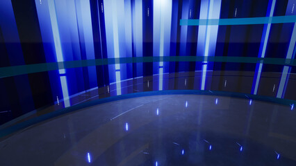 3D Virtual News Studio Background. 3d rendering