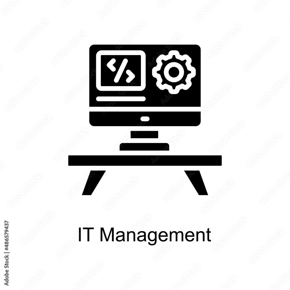 Poster it management vector solid icon for web isolated on white background eps 10 file
