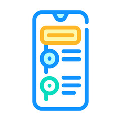 app for time management color icon vector. app for time management sign. isolated symbol illustration