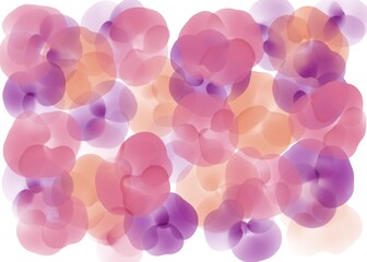 Abstract pink, coral, violet spots gradient background watercolor style