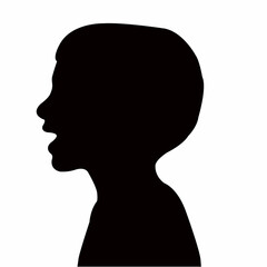 Naklejka na ściany i meble a boy head silhouette vector