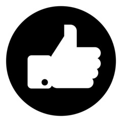 Thumb Up Button Flat Icon Isolated On White Background