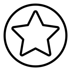Star Button Flat Icon Isolated On White Background