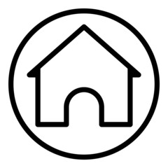 Home Button Flat Icon Isolated On White Background