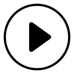 Play Button Flat Icon Isolated On White Background