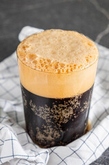 Traditional russian drink kvass, summer drink