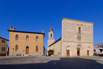 Fototapeta na wymiar The gothic church of S. Lucia in Magliano de Marsi, Abruzzo, Italy