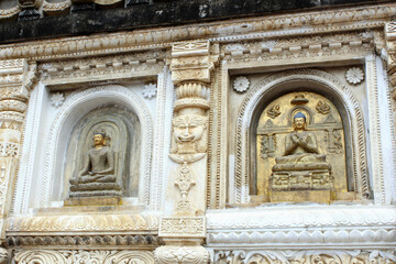 Fototapeta na wymiar Mahabodhi temple details. Bodh Gaya, India