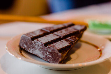 Chocolate on a bowl for baking recipes