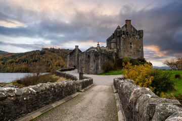 Fototapeta na wymiar Eilean Donan Castle in Dornie in the Scottish Highlands, Scotland