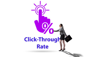 CTR click through rate concept with business people