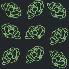 background pattern with roses for printing 