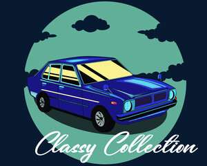 vintage style cars cartoon concept template for t shirt design 9