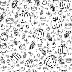 seamless background with vegetables