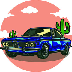 vintage style cars cartoon concept template for t shirt design 12