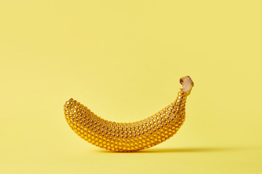 Banana with glamorous gemstones