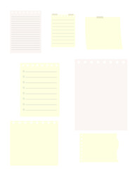 note template in vector editable illustration format