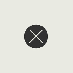 Cancel vector icon illustration sign