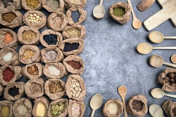 Spices. Kitchen tools. Background. Food photo. Cooking. 