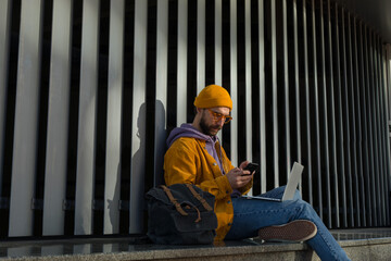 guy swipes the phone
