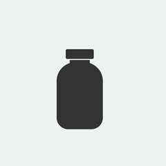 Pills bottle vector icon illustration sign