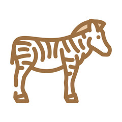 zebra animal color icon vector. zebra animal sign. isolated symbol illustration