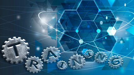 Old cogs on a worn isolated training background technology circuits machine 
