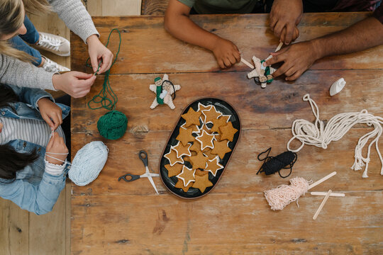 Making Christmas crafts