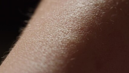 Hand skin texture close-up. Arm surface macro shooting. Body and healthcare, hygiene and medicine concept. - Powered by Adobe