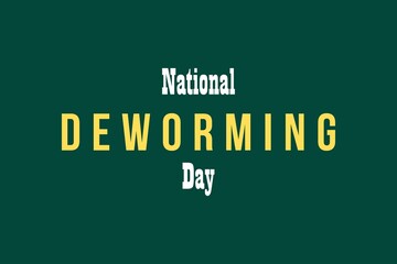 National Deworming Day typography design.  