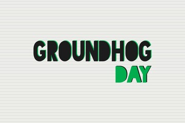 Groundhog day typography text vector design