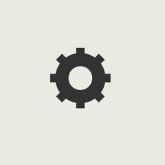 Settings gear vector icon illustration sign