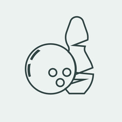 bowling vector icon illustration sign