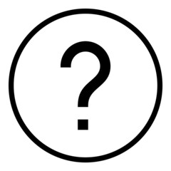 Help  Question Button Flat Icon Isolated On White Background