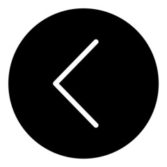 Previous Button Flat Icon Isolated On White Background