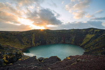 Kerid crater lake.