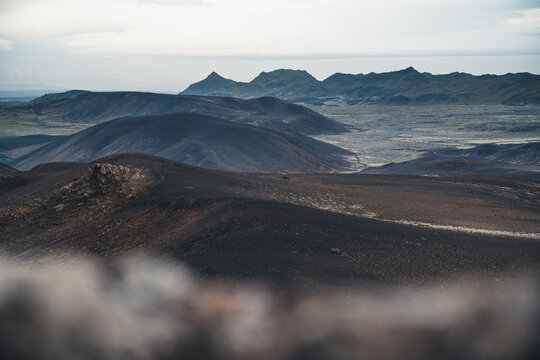 Dark tundra landscape.