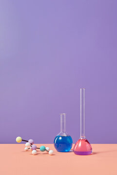 Test tubes and molecule