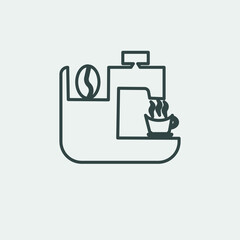 coffee machine service vector icon illustration sign 