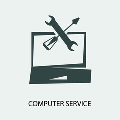 computer service vector icon illustration sign 